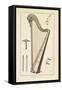 Plate XIX- a Harp from the Encyclopedia of Denis Diderot and Jean Le Rond D'Alembert, 1751-72-Robert Benard-Framed Stretched Canvas