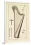 Plate XIX- a Harp from the Encyclopedia of Denis Diderot and Jean Le Rond D'Alembert, 1751-72-Robert Benard-Framed Giclee Print