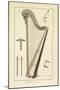Plate XIX- a Harp from the Encyclopedia of Denis Diderot and Jean Le Rond D'Alembert, 1751-72-Robert Benard-Mounted Giclee Print