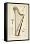 Plate XIX- a Harp from the Encyclopedia of Denis Diderot and Jean Le Rond D'Alembert, 1751-72-Robert Benard-Framed Stretched Canvas