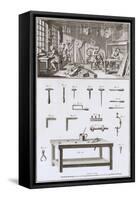 Plate XVIII: the Instrument Maker's Workshop and Tools-Robert Benard-Framed Stretched Canvas