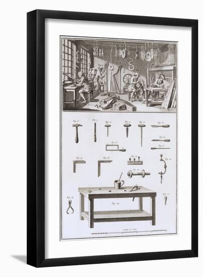 Plate XVIII: the Instrument Maker's Workshop and Tools-Robert Benard-Framed Giclee Print