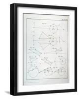 Plate XX from Volume I of "The Mathematical Principles of Natural Philosophy" by Sir Isaac Newton-null-Framed Giclee Print