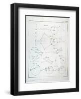 Plate XX from Volume I of "The Mathematical Principles of Natural Philosophy" by Sir Isaac Newton-null-Framed Giclee Print