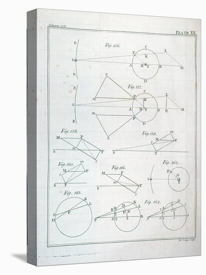 Plate XX from Volume I of "The Mathematical Principles of Natural Philosophy" by Sir Isaac Newton-null-Stretched Canvas