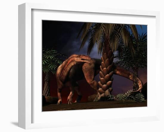 Plateosaurus Was a Dinosaur That Lived During the Late Triassic Period-null-Framed Art Print