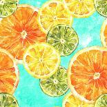 Vibrant Watercolour Lemons, Oranges, and Limes-Plateresca-Art Print