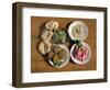 Plates of Traditional Food, Falafel, Babaghanoush and Shawarma, Egypt, North Africa-Upperhall Ltd-Framed Photographic Print