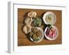 Plates of Traditional Food, Falafel, Babaghanoush and Shawarma, Egypt, North Africa-Upperhall Ltd-Framed Photographic Print