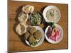 Plates of Traditional Food, Falafel, Babaghanoush and Shawarma, Egypt, North Africa-Upperhall Ltd-Mounted Photographic Print