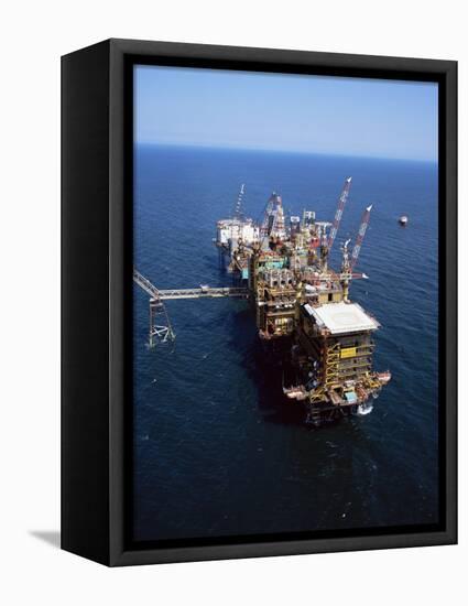 Platform and Drill Rig, Morecambe Bay Gas Field, Lancashire, England, United Kingdom-Nick Wood-Framed Stretched Canvas