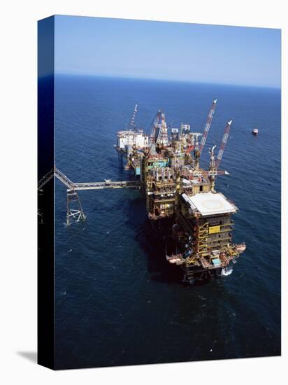 Platform and Drill Rig, Morecambe Bay Gas Field, Lancashire, England, United Kingdom-Nick Wood-Stretched Canvas