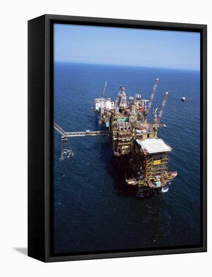 Platform and Drill Rig, Morecambe Bay Gas Field, Lancashire, England, United Kingdom-Nick Wood-Framed Stretched Canvas