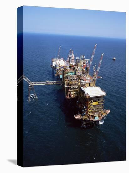 Platform and Drill Rig, Morecambe Bay Gas Field, Lancashire, England, United Kingdom-Nick Wood-Stretched Canvas