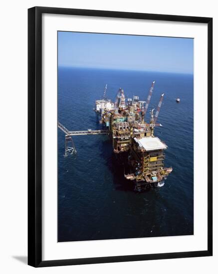 Platform and Drill Rig, Morecambe Bay Gas Field, Lancashire, England, United Kingdom-Nick Wood-Framed Photographic Print