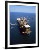 Platform and Drill Rig, Morecambe Bay Gas Field, Lancashire, England, United Kingdom-Nick Wood-Framed Photographic Print