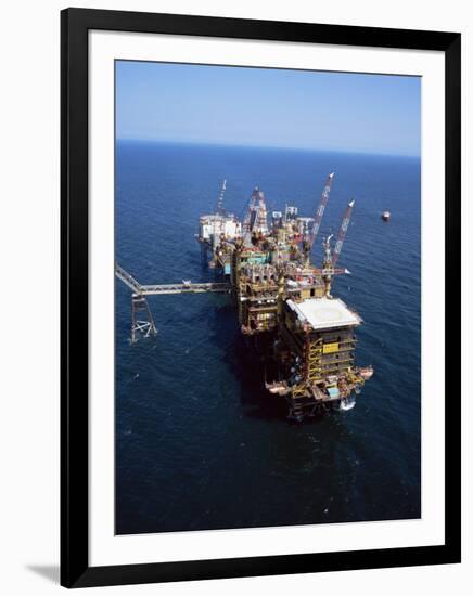 Platform and Drill Rig, Morecambe Bay Gas Field, Lancashire, England, United Kingdom-Nick Wood-Framed Photographic Print