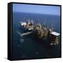 Platform and Drilling Rigs, Morecambe Bay Gas Field, England, United Kingdom, Europe-Nick Wood-Framed Stretched Canvas