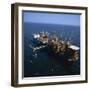 Platform and Drilling Rigs, Morecambe Bay Gas Field, England, United Kingdom, Europe-Nick Wood-Framed Premium Photographic Print