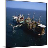 Platform and Drilling Rigs, Morecambe Bay Gas Field, England, United Kingdom, Europe-Nick Wood-Mounted Photographic Print