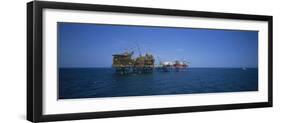 Platform and Drilling Rigs, Morecambe Bay Gas Field, England, United Kingdom, Europe-Nick Wood-Framed Photographic Print