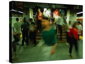 Platform Crowd at Grand Central Terminal, New York City, New York, USA-Angus Oborn-Stretched Canvas