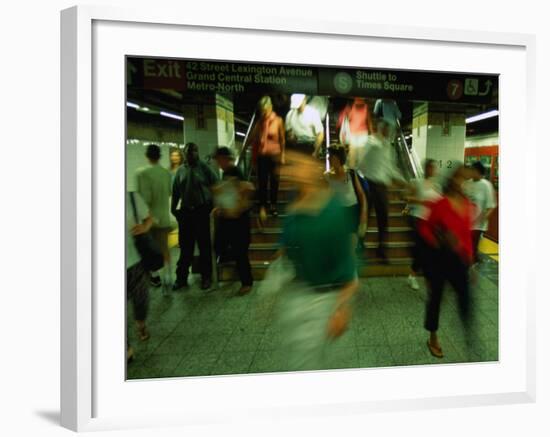 Platform Crowd at Grand Central Terminal, New York City, New York, USA-Angus Oborn-Framed Photographic Print