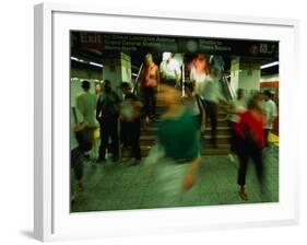 Platform Crowd at Grand Central Terminal, New York City, New York, USA-Angus Oborn-Framed Photographic Print