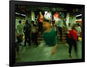 Platform Crowd at Grand Central Terminal, New York City, New York, USA-Angus Oborn-Framed Photographic Print