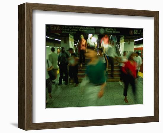Platform Crowd at Grand Central Terminal, New York City, New York, USA-Angus Oborn-Framed Photographic Print