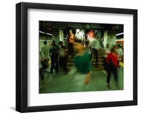 Platform Crowd at Grand Central Terminal, New York City, New York, USA-Angus Oborn-Framed Photographic Print