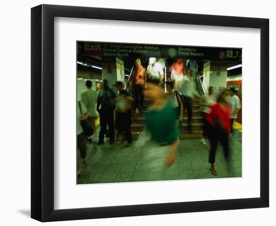 Platform Crowd at Grand Central Terminal, New York City, New York, USA-Angus Oborn-Framed Photographic Print