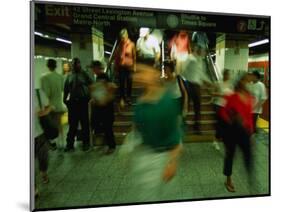 Platform Crowd at Grand Central Terminal, New York City, New York, USA-Angus Oborn-Mounted Photographic Print