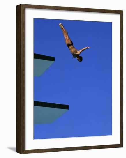 Platform Diving-null-Framed Photographic Print