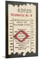 Platform Ticket Issued by British Rail-null-Mounted Art Print