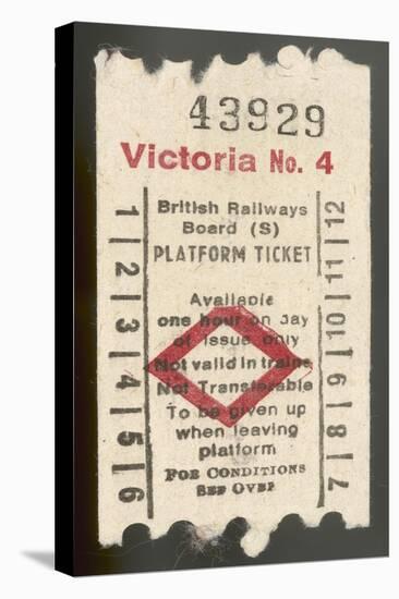 Platform Ticket Issued by British Rail-null-Stretched Canvas