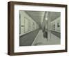 Platform with Advertising Posters, Holborn Underground Tram Station, London, 1931-null-Framed Photographic Print