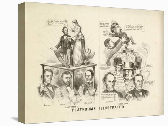 Platforms Illustrated, 1864-Currier & Ives-Stretched Canvas