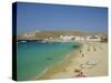 Plati Yialos Beach, Mykonos, Cyclades Islands, Greece, Europe-Fraser Hall-Stretched Canvas