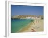 Plati Yialos Beach, Mykonos, Cyclades Islands, Greece, Europe-Fraser Hall-Framed Photographic Print