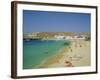 Plati Yialos Beach, Mykonos, Cyclades Islands, Greece, Europe-Fraser Hall-Framed Photographic Print