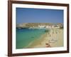 Plati Yialos Beach, Mykonos, Cyclades Islands, Greece, Europe-Fraser Hall-Framed Photographic Print