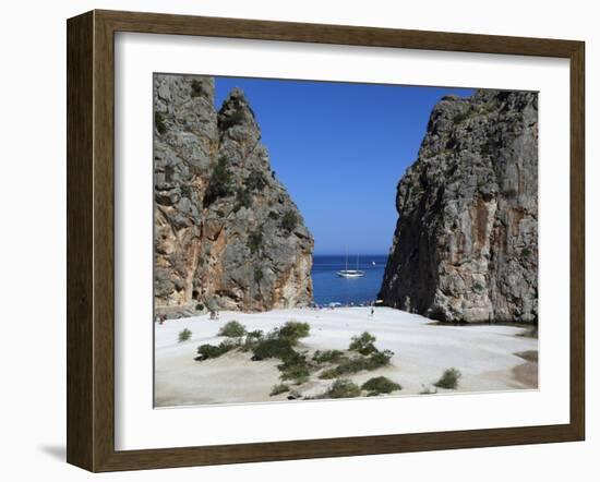 Platja De Torrent De Pareis, Sa Calobra, Mallorca (Majorca), Balearic Islands, Spain, Mediterranean-Stuart Black-Framed Photographic Print