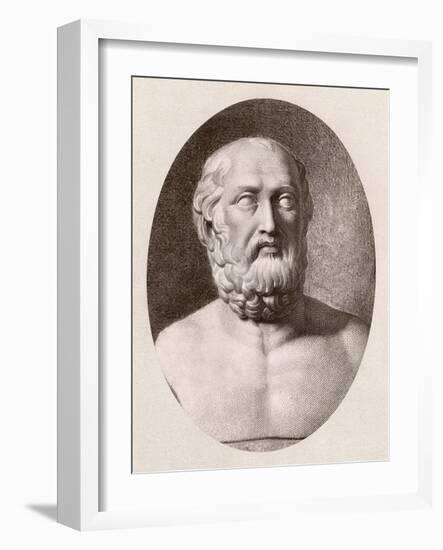 Plato Aka Aristocles Greek Philosopher Disciple of Socrates Teacher of Aristotle-null-Framed Art Print