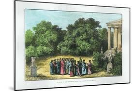 Plato and His Disciples in the Garden of the Academy, from "La Vie Des Savants Illustres"-Alexandre De Bar-Mounted Giclee Print