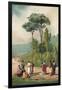 Plato and His Disciples in the Gardens of the Academia-Ricardo Marti-Framed Giclee Print