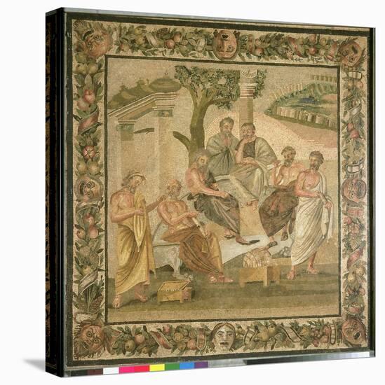 Plato Conversing with His Pupils, from the House of T. Siminius. Pompeii-Roman-Stretched Canvas