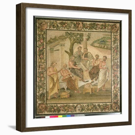 Plato Conversing with His Pupils, from the House of T. Siminius. Pompeii-Roman-Framed Giclee Print