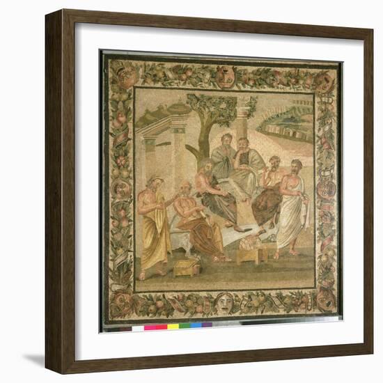 Plato Conversing with His Pupils, from the House of T. Siminius. Pompeii-Roman-Framed Giclee Print