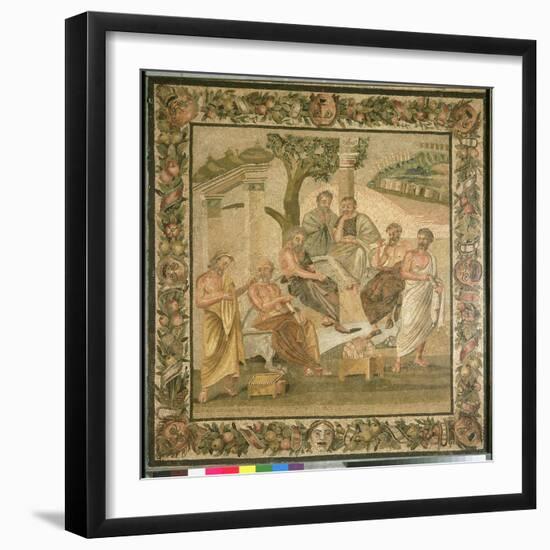 Plato Conversing with His Pupils, from the House of T. Siminius. Pompeii-Roman-Framed Giclee Print